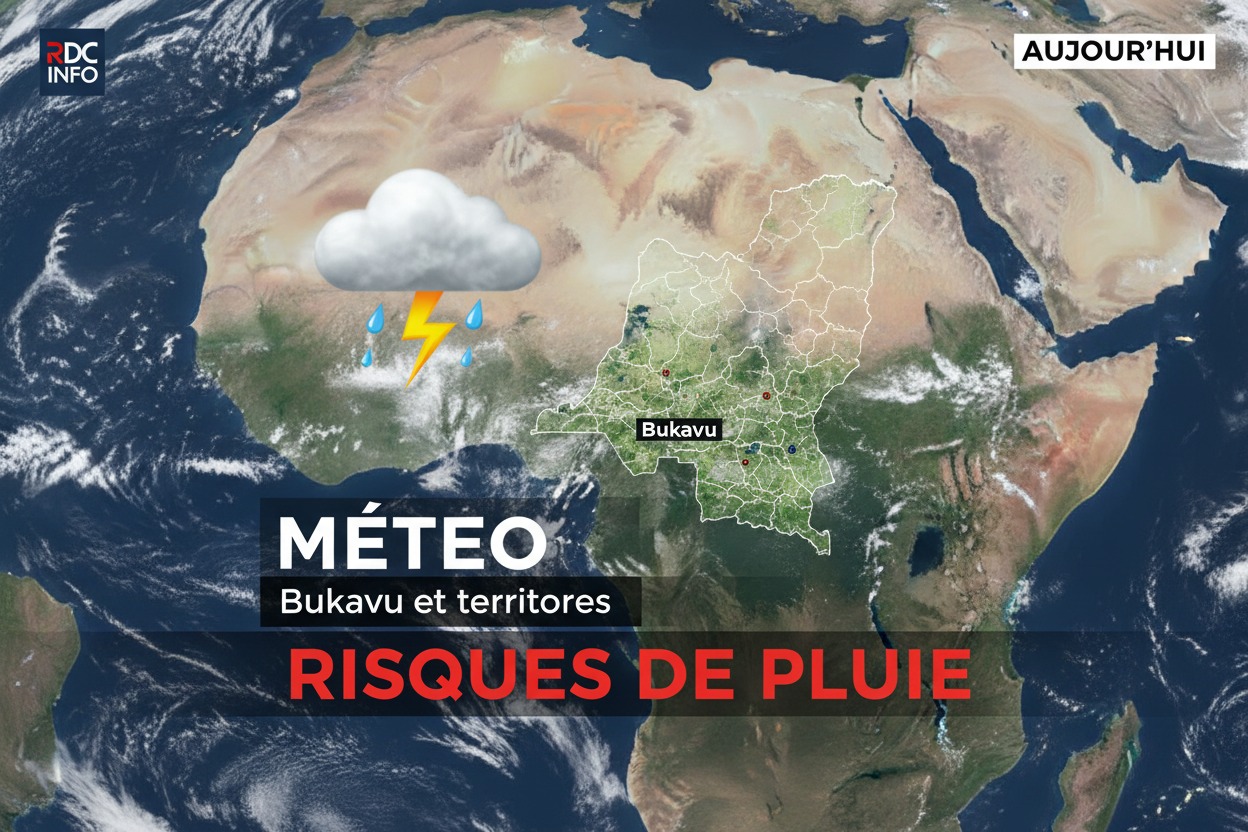 Météo : Risques de pluie à Bukavu et dans les territoires