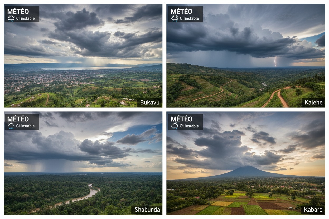 Météo : Ciel instable à Bukavu, Kalehe, Shabunda, Kabare