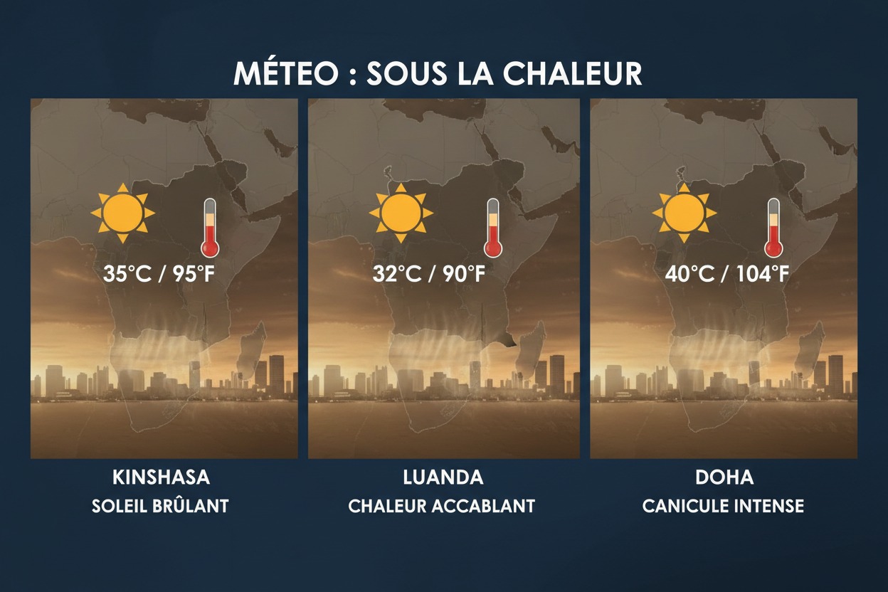 Météo : Kinshasa, Luanda et Doha sous la chaleur