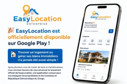 Immobilier à Bukavu : EasyLocation lancée sur Google Play